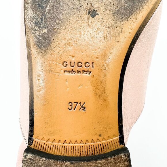 Gucci Pink Leather Flats with Horsebit Detail - Picture 14 of 15